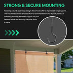 Bamboo Blind Screw Hooks Accessory Set, Window Decor Installation Kit - Image 3