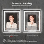LED Mirror, 28x36 Inch Gradient Front and Backlight Lighted Mirror, 3 Colors - Image 6