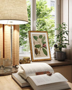 InSimSea Gold Bamboo Framed Canvas Wall Art, Retro Nature Magnolia Botanical - Image 2