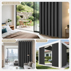Joydeco Blackout Patio Sliding Door Curtains 108 Inches Long, Grommet Privacy - Image 8