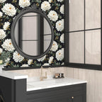 Laatse Black White Floral Peel and Stick Wallpaper Chrysanthemum Contact Paper - Image 7