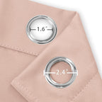 LEMOMO Blackout Curtains 66 x 84 inch/Blush Curtains Set of 2 Panels/Thermal - Image 5