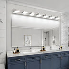 SineRise LED Modern Bathroom Vanity Light Fixtures, Brushed Nickel Modern - Image 8
