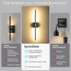 Battery Operated Wall Sconces Set of Two, 10000mAh Rechargeable Wall Lights - Image 9