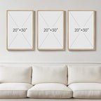 Large Framed Sage Green Abstract Wall Art, 3 Piece Modern Canvas Prints - Image 3