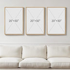 Framed Neutral Chinoiserie Blue Botanical Wall Art, 3 Piece Minimalist Floral - Image 3