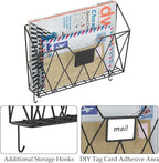 YBING Wall File Organizer Mesh Hanging Wall-mount Files Holder 6 Pack Hanging - Image 3