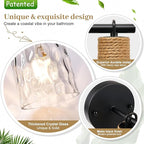 MOKATNG Set of 2 Wall Sconces for Bathroom, Coastal Modern Vanity Lights - Image 3