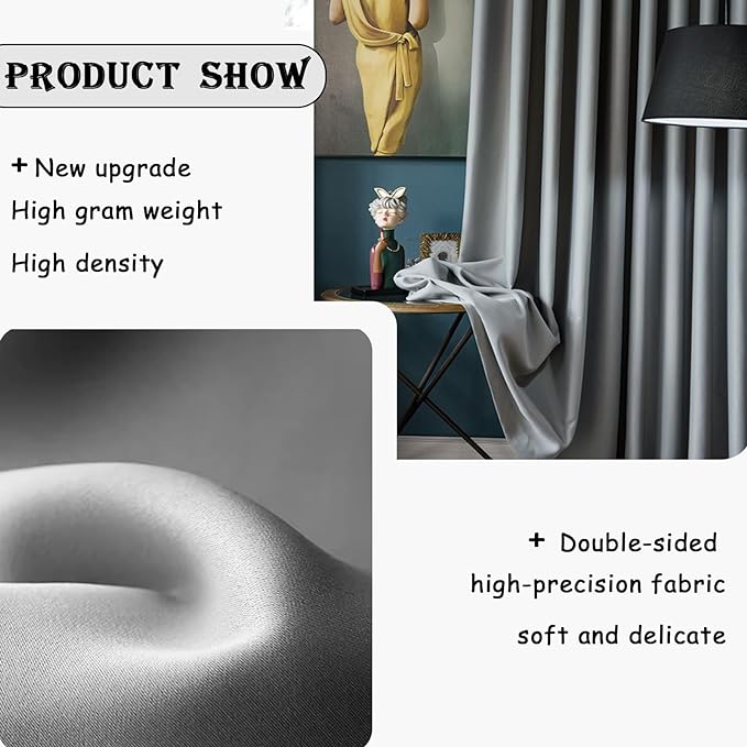 Room Divider Curtains for Ceiling Track Rod, Noise Reduction Privacy Panel for - Image 4