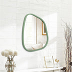 Asymmetrical Mirror for Wall Irregular Accent Wood Frame Modern Unique Wall - Image 2