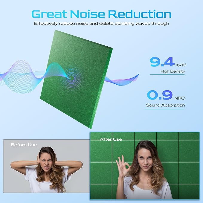 22 Pack Self-Adhesive Acoustic Panels, Soundproof Wall Panels - Image 3