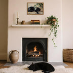 Framed Black Cat Canvas Wall Art, Vintage Sleeping Cat - Image 6