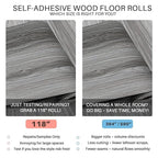 Wood Grain Peel and Stick Floor Tiles – 11.8” Width, Full Roll Length of 118" – - Image 3