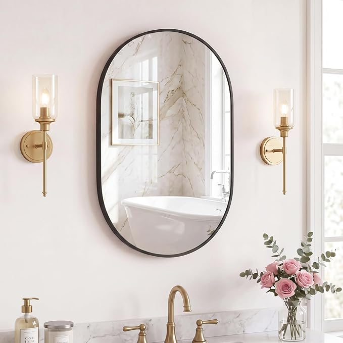 Sweetcrispy 20" x 30" Black Bathroom Mirror - Image 7
