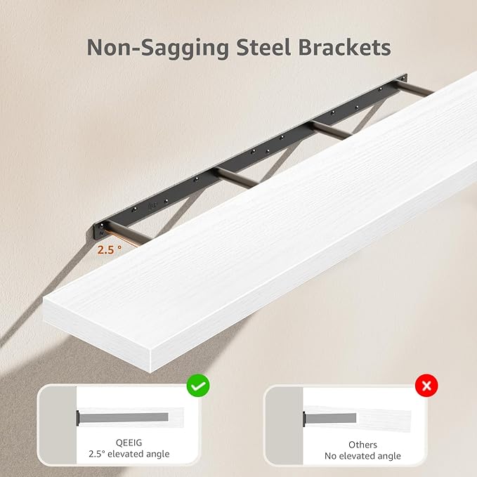 QEEIG Floating Shelves for Wall 55.1" Extra Long - Image 4