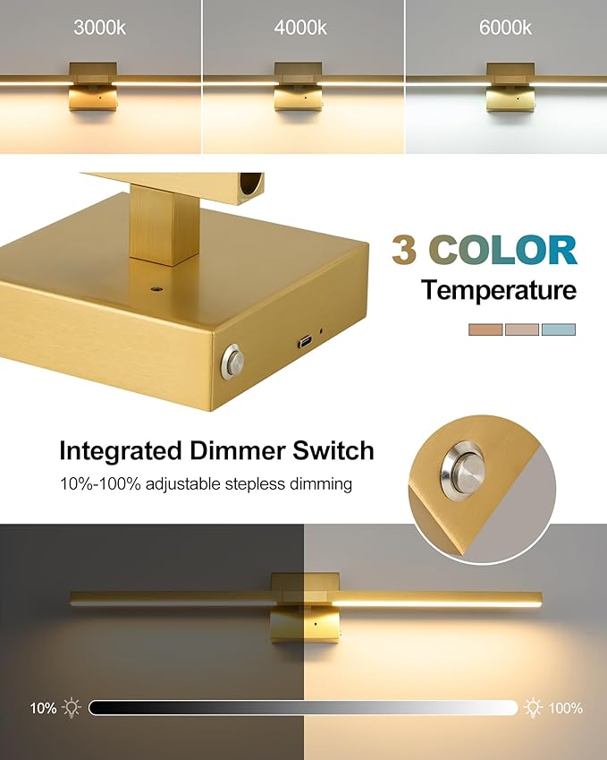 Rayogale 32 Inch Rechargeable Wall Sconce - Image 3