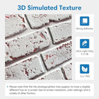 3D Whitewash Brick Wall Panel Peel and Stick - Image 5