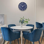 HZDHCLH Modern Wall Clocks Battery Operated, 10 inch Navy Blue Clock - Image 4