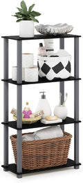Furinno TURN-S-TUBE Storage Shelves, 4-Tier Book Shelf, Corner Shelf, Toolless by Furinno-FitsYourSpaceFitsYourBudget