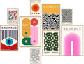 KBKBART 9PCS Eclectic Wall Art Decor, Modern Maximalist Wall Prints by KBKBART