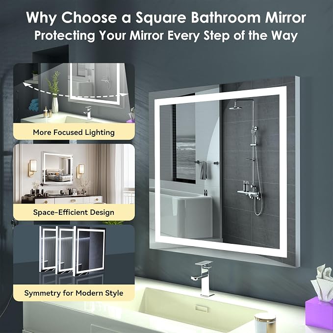 LED Lighted Bathroom Mirror - Image 7