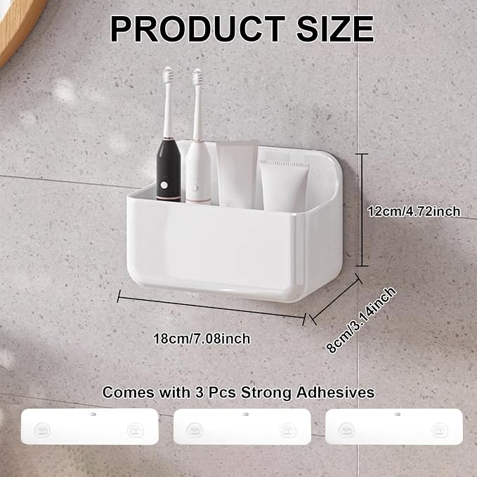 2pc Clear Wall Mount Organizer, Adhesive Cabinet Door Organizer, Self Adhesive - Image 2
