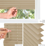 CHICOLOGY Mini Blinds for Indoor Windows – 22"W x 60"H, Cappuccino Horizontal - Image 6