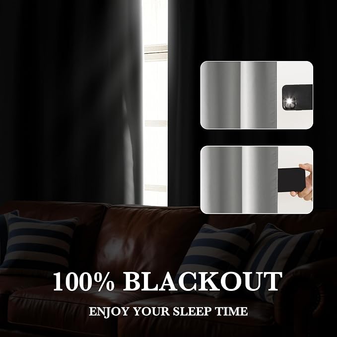 RYB HOME 100% Blackout RV Camper Curtains, Thermal Insulated Total Room - Image 5
