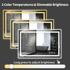 Koonmi 55"x30" LED Mirror for Bathroom, 90CRI Anti-Fog Vanity Mirror - Image 6