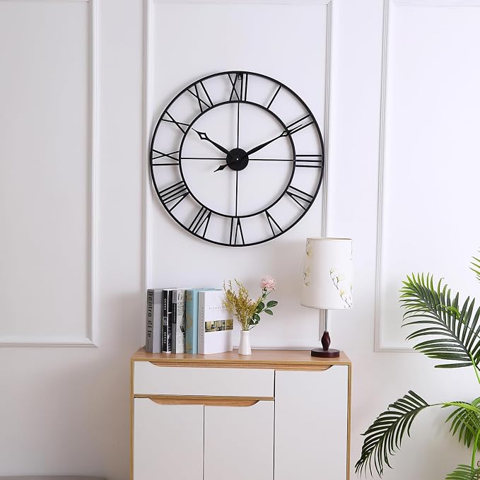 CLXEAST 30 Inch Large Wall Clock Modern, Oversized Roman Numeral Decorative - Image 8