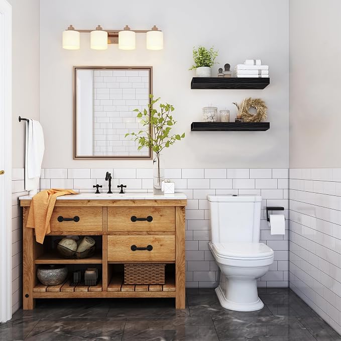 QEEIG Floating Shelves for Wall Bathroom Shelf Bedroom Kitchen Living Room - Image 2
