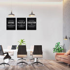 KAWAHONE Canvas Painting Wall Art, Grind Hustle Execution Motivational Wall Art - Image 2