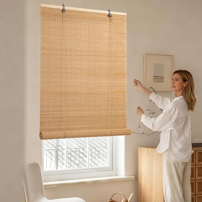 Bamboo Blinds for Interior Windows 36 Wide - Image 2