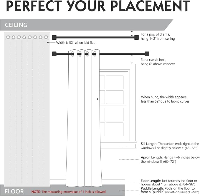 FMFUNCTEX 100% Beige Blackout Curtains - Image 9