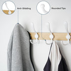 TICONN Wall Mounted Coat Rack, Five Heavy Duty Tri Hooks All Metal Construction - Image 4