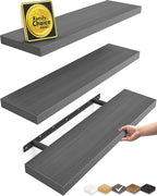BAYKA Floating Shelves for Wall, 22.5 Inches Wall Mounted Rustic Wood Shelves by Bayka