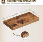 RALGEND Floating Shelves for Wall, 1.5" Thick Wall Shelf Set of 3 - Image 3