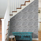 COMSTICKC 3D Gray Brick Wall Panel, Peel and Stick Brick Tiles, Small Size Thin - Image 7