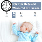 HIPPIH 2 Pack Silent Wall Clock, 10 Inch Non Ticking Quiet Digital Sweep - Image 8