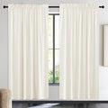 NICETOWN Thermal Insulated Ivory White Velvet Curtains 72 Inch Length, Heavy by NICETOWN