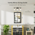 Briivue 20x30 Inch Black Bathroom Mirror - Image 2