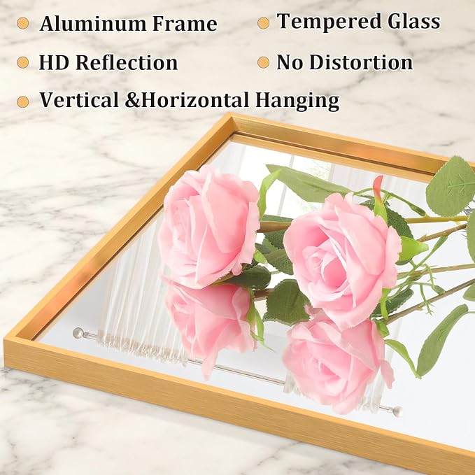 AAZZKANG Bathroom Mirror Rectangular Decorative Metal Mirrors - Image 3