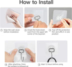 Large Hooks for Hanging Heavy-Duty 44Ib 10 Packs, Wall Hangers without Nails - Image 8