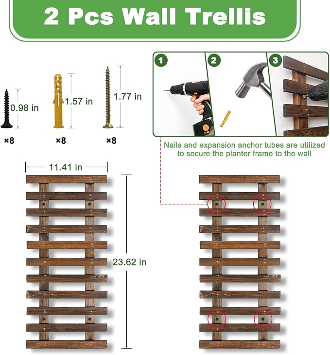 Mulctun 2 Pcs Wall Planters - Image 2