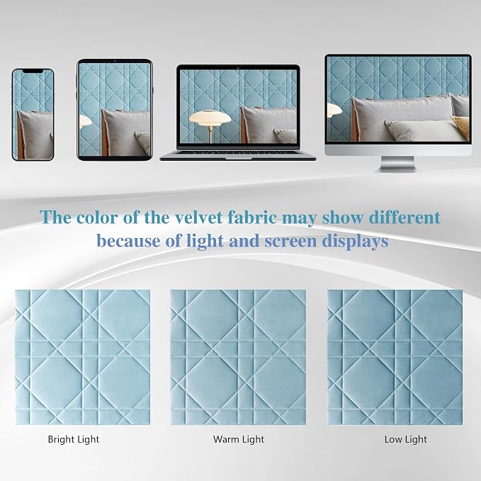 Velvet 3D wall Panels for Interior wall Decor Peel and Stick, Soundproof - Image 9