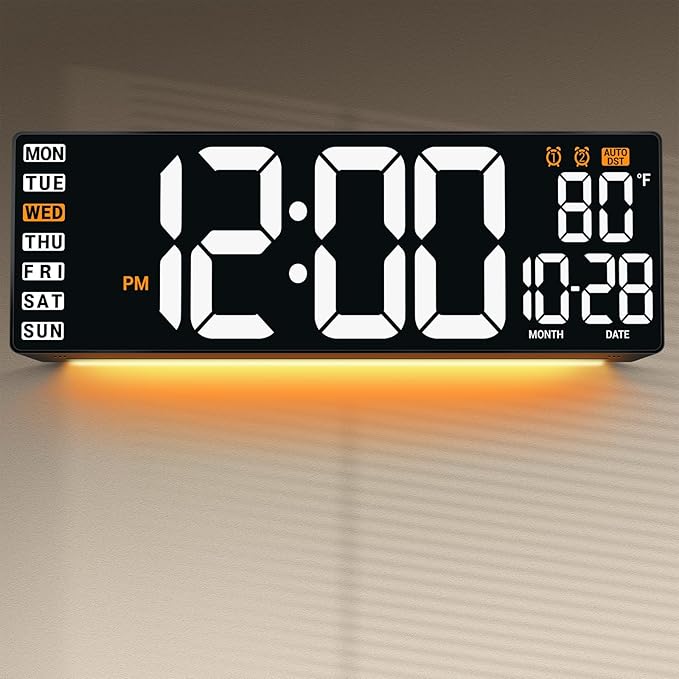 16.5" Large Digital Wall Clock by Unknown