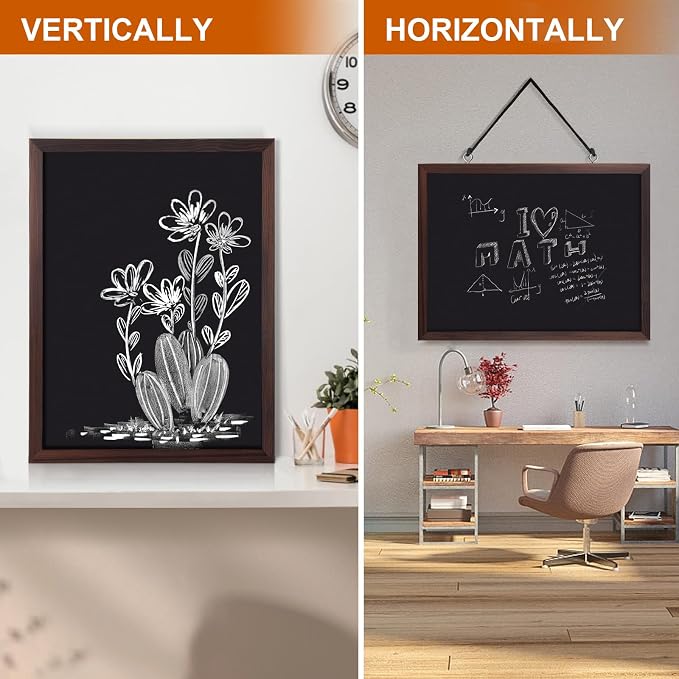 Comix Magnetic Chalkboard, 18 x 24 Inches Wooden-Framed Blackboard - Image 4
