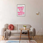 Drimiler Retro Newspaper Pink Font Poster What If It All Works Out Canvas Wall - Image 3