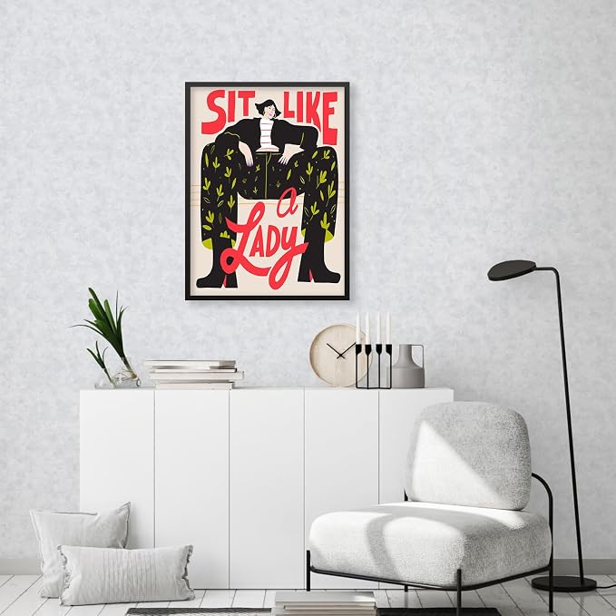 Funky Feminist Wall Art Vintage Trendy Equal Rights Canvas Poster 12x16 inch - Image 7