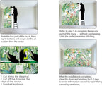 Tropical Green Botanical Flower Birds Leaf Wallpaper Bedroom Plant Floral Mural - Image 6